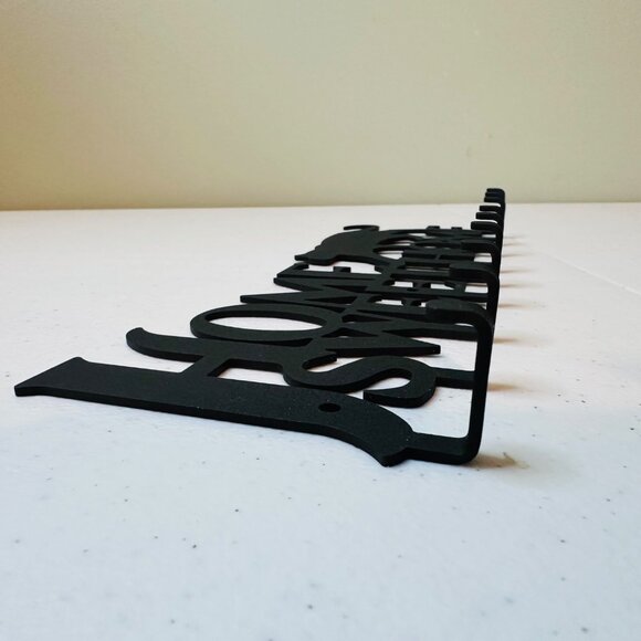 Cat Silhouette Metal Key Rack Home Sweet Home Wall Hook Holder - Picture 15 of 16